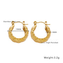 Wholesale Stainless Steel Golden Earrings for Women - European and American - style Light Luxury Titanium Steel Twisted C - shaped Ear Hoops