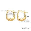 Wholesale Stainless Steel Golden Earrings for Women - European and American - style Light Luxury Titanium Steel Twisted C - shaped Ear Hoops