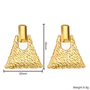 Trending! Versatile Stainless Steel Earrings for Women - Hammered - Pleated Heart Titanium Steel Dangles, 网红 - approved Chic Accessory