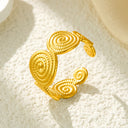 Retro-Chic High Color-Retention Open Ring - Stainless Steel Premium Fashion