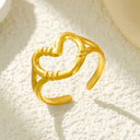 Retro-Chic High Color-Retention Open Ring - Stainless Steel Premium Fashion