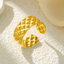 Retro-Chic High Color-Retention Open Ring - Stainless Steel Premium Fashion