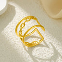 Retro-Chic Jewelry - Fashionable Trendy Stainless Steel High Color-Retention Premium Open Ring