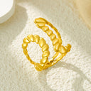 Retro-Chic Jewelry - Fashionable Trendy Stainless Steel High Color-Retention Premium Open Ring