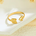 Fashionable Retro-Chic Open Ring - Stainless Steel High Color-Retention Premium Jewelry