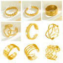 Retro-Chic High Color-Retention Open Ring - Stainless Steel Premium Fashion