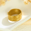 Retro-Chic High Color-Retention Open Ring - Stainless Steel Premium Fashion