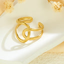 Retro-Chic High Color-Retention Open Ring - Stainless Steel Premium Fashion