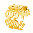 Retro-Chic High Color-Retention Open Ring - Stainless Steel Premium Fashion