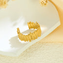 Fashionable Retro-Chic Open Ring - Stainless Steel High Color-Retention Premium Jewelry