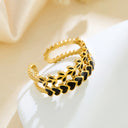 Retro-Chic High Color-Retention Open Ring - Stainless Steel Premium Fashion