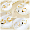 Fashionable Retro-Chic Open Ring - Stainless Steel High Color-Retention Premium Jewelry