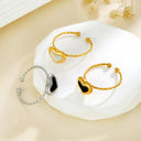 Fashionable Retro-Chic Open Ring - Stainless Steel High Color-Retention Premium Jewelry