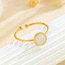 Fashionable Retro-Chic Open Ring - Stainless Steel High Color-Retention Premium Jewelry