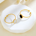 Fashionable Retro-Chic Open Ring - Stainless Steel High Color-Retention Premium Jewelry