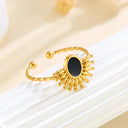 Fashionable Retro-Chic Open Ring - Stainless Steel High Color-Retention Premium Jewelry