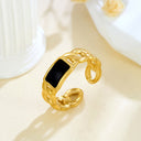Fashionable Retro-Chic Open Ring - Stainless Steel High Color-Retention Premium Jewelry