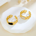 Fashionable Retro-Chic Open Ring - Stainless Steel High Color-Retention Premium Jewelry
