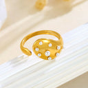 Retro-Chic High Color-Retention Open Ring - Stainless Steel Premium Fashion