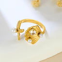 Retro-Chic Jewelry - Fashionable Trendy Stainless Steel High Color-Retention Premium Open Ring