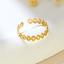 Retro-Chic Jewelry - Fashionable Trendy Stainless Steel High Color-Retention Premium Open Ring