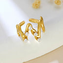 Retro-Chic Jewelry - Fashionable Trendy Stainless Steel High Color-Retention Premium Open Ring