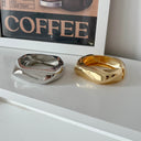 Metallic Shiny Irregular Open Bracelet - Fashionable & Elegant Wristband, Stylish & Versatile Jewelry for Women