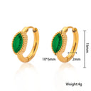 Luxury Geometric Earrings, 18K Gold Plated Diamond - Inlaid Ear Cuffs, High - End Stainless Steel Jewelry for Women