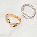 Irregular Water - Drop Embracing Double - Layer Hollow Bracelet for Women - Light Luxury, Fashionable Wristband