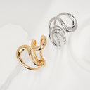 Niche Design Exaggerated Irregular Geometric Double - Layer Wide - Face Bracelet, Hollow - Out Embracing Wristband for Women