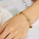 Hot - Selling Fashionable Stainless Steel Multi - Layer Bracelet - Creative, Versatile and Light - Luxury Titanium Steel Hand Jewelry for Women with Tree of Life and Diamond Inlays