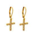 Wholesale Stainless Steel Jewelry Set - Exquisite Cross Design, Electroplated Craft, Light Luxury Versatile Bracelets & Earrings with Premium Feel