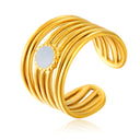 Retro-Chic High Color-Retention Open Ring - Stainless Steel Premium Fashion