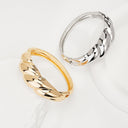 New Fashion Twisted-Braid Bracelet - Niche Design, Metallic High-End Sense, Retro Striped Wristband with Spring Clasp Jewelry