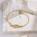 Hot-Selling INS Retro Gold Pig Nose Bracelet - Vacuum Plated Stainless Steel Titanium Steel Open Bangle for Women Wholesale