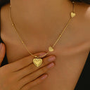 Titanium Steel Twisted Heart Necklace - High-End Versatile Heart-Shaped Pendant Collarbone Chain, Light Luxury Style
