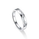 925 Sterling Silver Moissanite Fated Couple Rings, Simple Open Adjustable DIY Jewelry - Perfect for Lovers