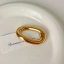 Irregular O-shaped Titanium Steel Brooch - Niche, Exaggerated and Personalized Design Corsage, Fashionable and Elegant, Light Luxury High-end Accessory