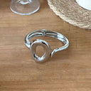 Niche Design Irregular Round Hollow Bracelet - Fashion New Shiny Open Bangle, Versatile Metal Wristband for Women