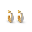 Irregular Stainless Steel Stud Earrings, Retro Niche Design Minimalist & Versatile Elegant Earrings for Women