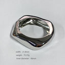 Metallic Shiny Irregular Open Bracelet - Fashionable & Elegant Wristband, Stylish & Versatile Jewelry for Women
