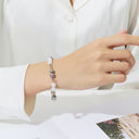 INS Hot - Selling Women's Titanium Steel Bracelet with 18K Gold - Plated Stainless Steel Chain and French - Style Pearls