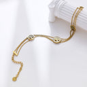 Hot - Selling Fashionable Stainless Steel Multi - Layer Bracelet - Creative, Versatile and Light - Luxury Titanium Steel Hand Jewelry for Women with Tree of Life and Diamond Inlays