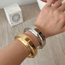 Minimalist Shiny Alloy Bracelet - Irregular Personalized Line Design, Fashion Hot-Selling Wristband