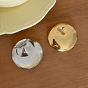 Niche Design Sense Temperament Versatile Shiny Dimpled Titanium Steel Brooch - Irregular Smooth Surface Clothing Accessory Boutonniere