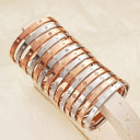 Lucky Four-Leaf Clover Shiny Zircon-Embedded Cross-Border Bracelet - Couples & Women's Light Luxury, Fade-Resistant, Fashion Versatile Titanium Steel Bangle