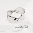 Niche Design Exaggerated Geometric Twisted Shiny Wide - Face Bracelet for Women - Light Luxury, Fashionable & Exaggerated - Style Metal Wristband