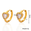 New Fashion Geometric Zircon - inlaid Earrings for Women - Stainless Steel 18K Hoop Earrings with Ear Clasps, Niche Design, High - end and Versatile