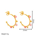 Wholesale Geometric Irregular Circle Ear Cuffs, 18K Gold Plated Stainless Steel & Titanium Steel Earrings for Cross-Border Suppliers