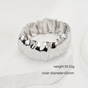 Niche Design Fashion Irregular Smooth Pleated Bracelet - Light Luxury Spring Clasp Wristband with High-End Aesthetic